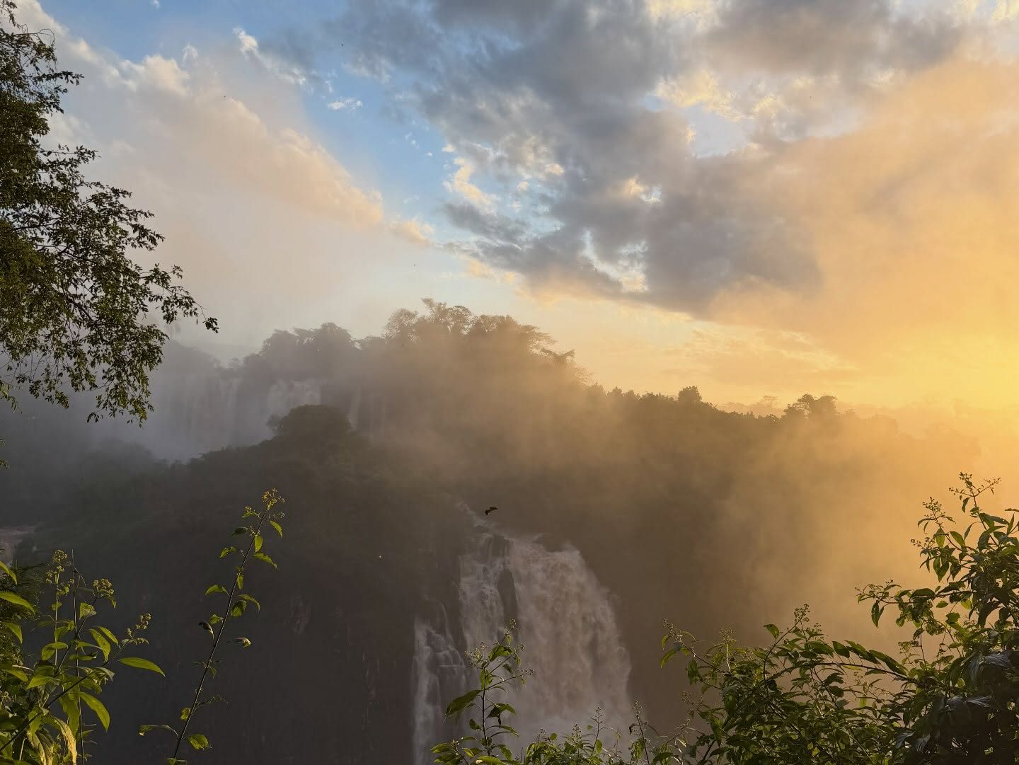 Iguaçu Falls at sunset