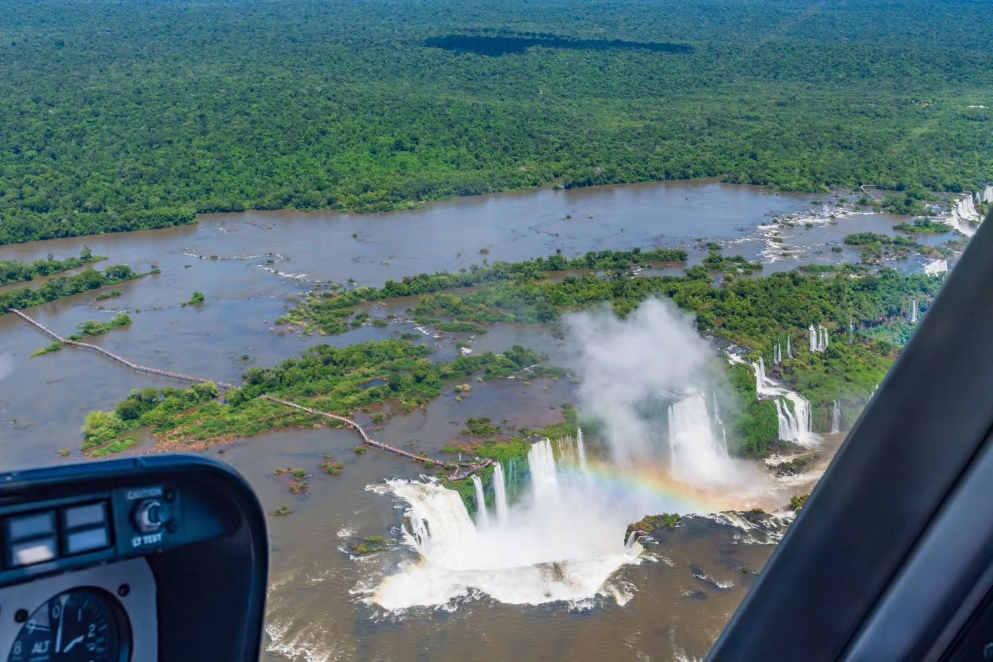 Aerial view of Iguaçu Falls